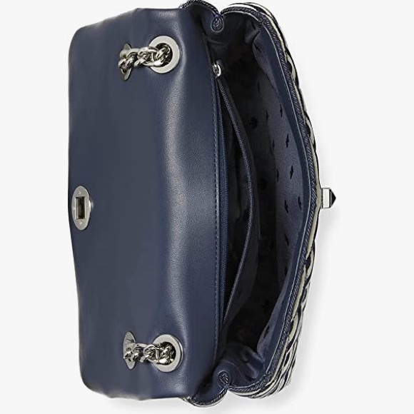 KATE SPADE New York natalia lurex stripe Medium flap shoulder bag Multi - Picture 3 of 8